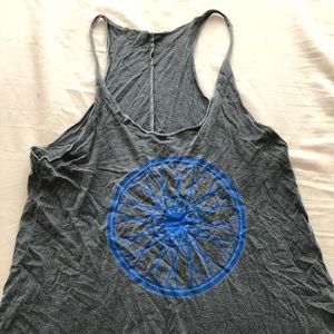 Soul cycle tank with wagon wheel